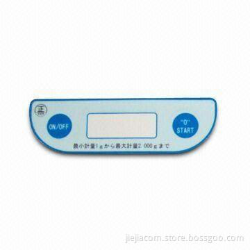 Membrane Panel Sticker, Made of PP/PET/PC Material, OEM and ODM Services Allowed